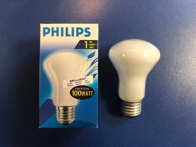 Philips Brilliant White Krypton E27 100W 230V E60 Krypton Lamp 021601xx Dimmable - Image 1 of 4