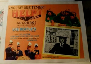 Tarjeta de lobby mexicana de The Beatles #3 tamaño aprox 12,25 x 16,25 pulgadas - Imagen 1 de 4