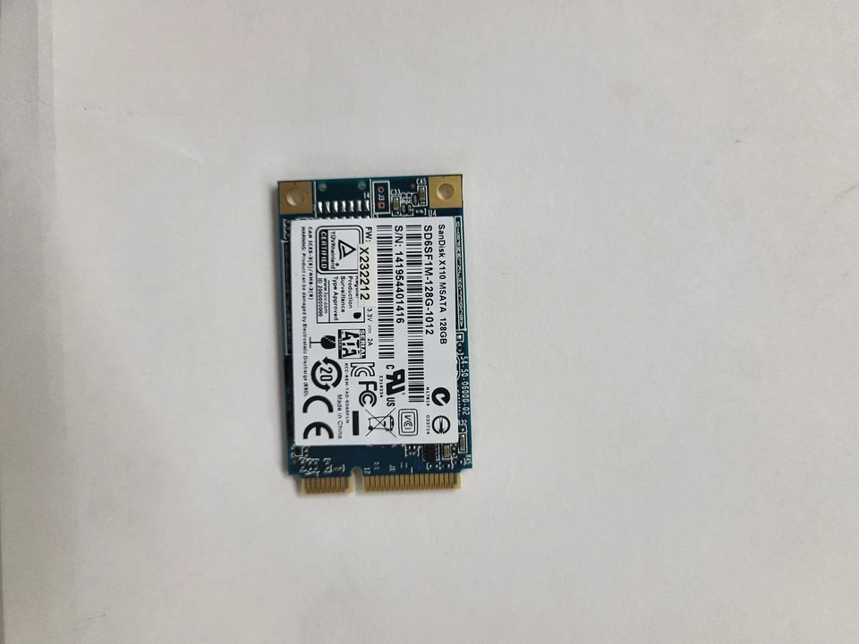 SANDISK X110 SD6SF1M-128G-1012 128GB 1.8  MSATA SOLID STATE DRIVE - Image 1 of 1