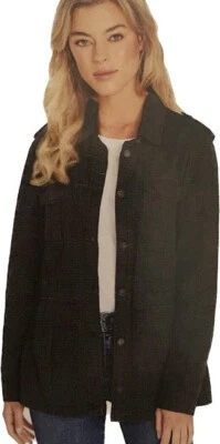 Chaqueta camisa para mujer Buffalo David Bitton, negra talla S Foto 1 de 3