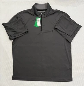 IZOD Men's Golf Long Sleeve Quarter Zip Pullover Shirt - Charcoal Gray - size L - Picture 1 of 2