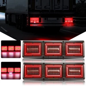 Left+Right LED Tail Lights Truck Trailer Caravan Ute Stop Indicator Reverse Lamp - Picture 1 of 12