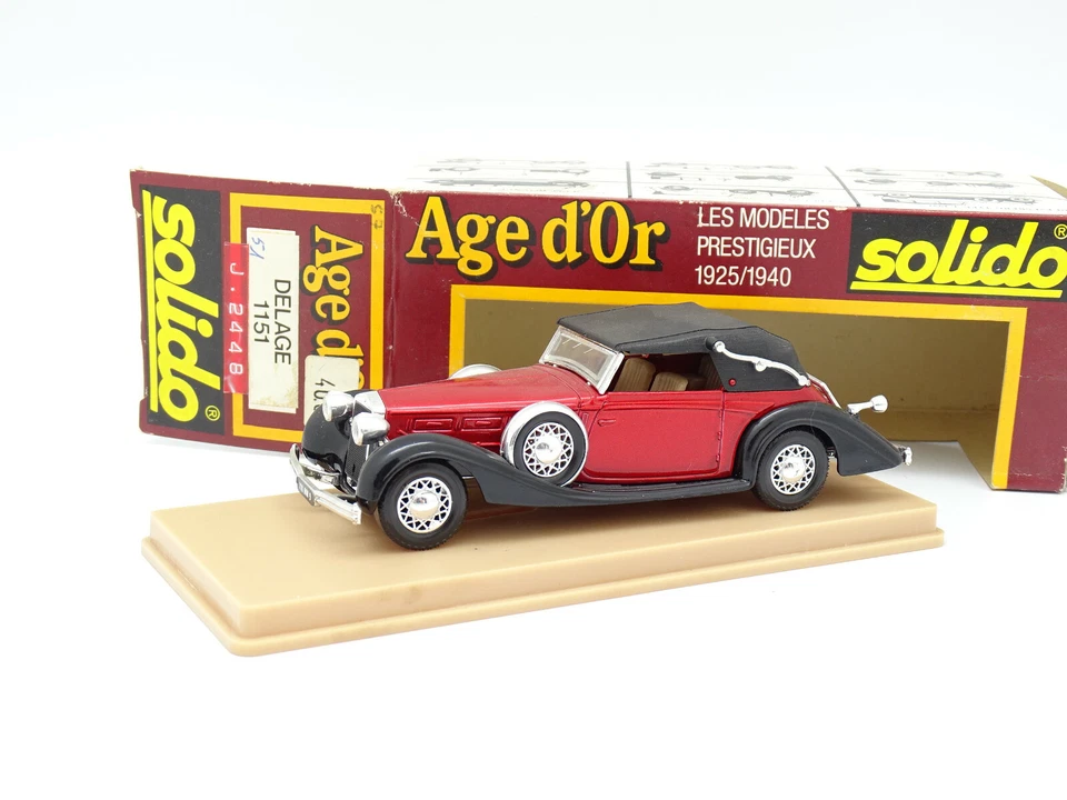 Solido 1/43 - Delage D8 Black And Red 1151 - Image 1 of 1