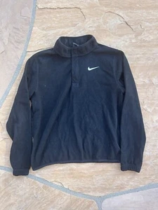 Nike Quarter Zip Youth XL Black Long Sleeve Pullover Sweatshirt - Picture 1 of 5