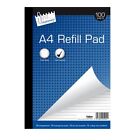 A4 REFILL PAD 100 SHEETS RULE LINED WRITING HOLE-PUNCHED PAPER RULED MARGIN 5004