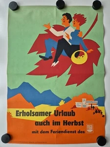 Plakat Müller FDGB Reklame 1964 Urlaub Reisen Travel Original Poster DDR A2 - Bild 1 von 9