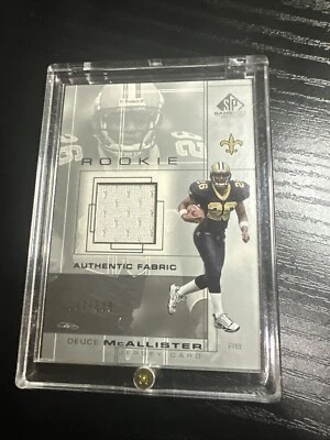 2001 Sp Gane Used Duece McAllister Patch  - Image 1 of 2