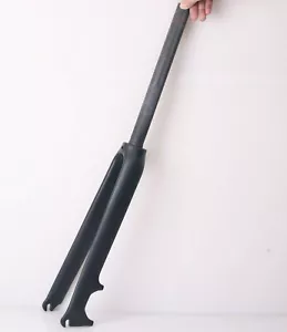 Hylix 1-1/8" Rigid Road Bike Full Carbon Fork-Disc Brake&Caliper Brake - Picture 1 of 5