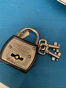 Antique warded TRELOCK Padlock with 2 keys direct from Germany - Bild 1 von 5