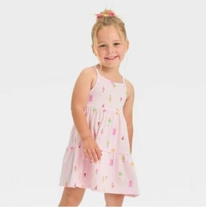 Cat & Jack Toddler Girls' Pink Ice Cream Print Tank Dress - Size: 5T - Picture 1 of 2