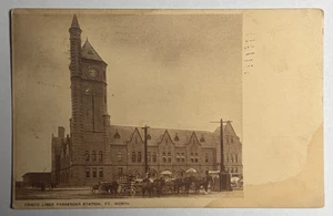 1912 Frisco Line Passagierbahnhof Fort Worth Texas Railroad Depot Postkarte - Bild 1 von 2
