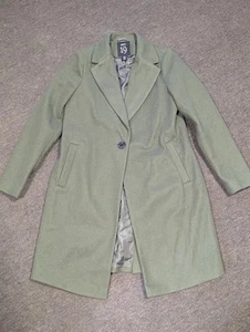 Dept 19 Long Sleeve Coat Womens Size AU 14 Green Single Button  - Picture 1 of 9