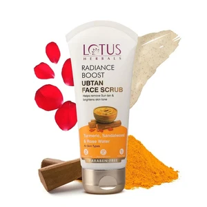 Lotus Herbals Radiance Boost Ubtan Face Scrub| Turmeric, Sandalwood 100g - Picture 1 of 5