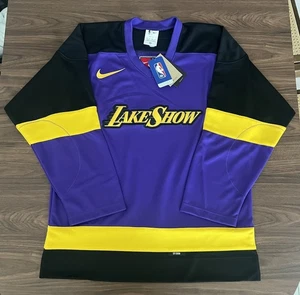 Nike Los Angeles Lakers City Edition NBA Hockey Jersey FZ0349-504 Mens Size S - Picture 1 of 5