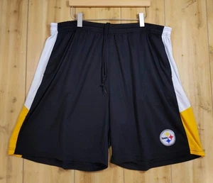 Pittsburgh Steelers NFL Majestic Shorts Mens 4XL Football NFL Pockets Drawstring - Picture 1 of 11