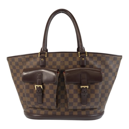 LOUIS VUITTON（LV） Borsa tote bag Louis Vuitton Damier ManosqueGM N51120 marrone oro ferramenta PVC