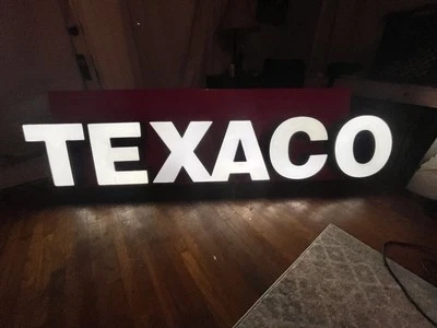 Placa de letras iluminadas Texaco acende posto de gasolina memoribilia automática - Imagem 1 de 4