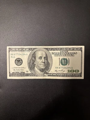 $100 Bill (One Hundred Dollar Bill) – Lightly Circulated- 2006A-Nice US Currency - Image 1 of 2