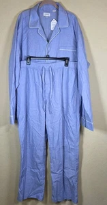 J. Crew Pajama Set in Cotton pastel Blue light thin XXL vacation travel - Picture 1 of 18