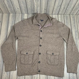 GAP Strickjacke Pullover Baumwolle Wolle Herren Gr. L Preppy Classic Lodge Opa braun  - Bild 1 von 8