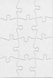 8 Blank Jigsaw Puzzles with Envelopes – 5.5 x 8 Inch, 12 Pieces Each – DYI Pa... - Picture 1 of 4