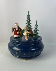 Spieluhr Spieldose C. Ulbricht S. Nussknackerhaus Engel Nikolaus Erzgebirge - Picture 1 of 10