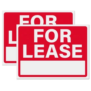 For Lease Sign 12x16, Plastic Sign for Home, Office, Commercial Propety, Wate... - Picture 1 of 6