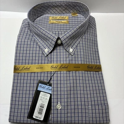 Gold Label Roundtree & Yorke Men's Long Sleeve Shirt, Multicolor, Size: XXL NWT - Image 1 of 4