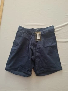 Pantalones Cortos Para Hombre Calce Ajustado Estilo Chino Boohoo Hombre Talla 32 Azul Marino 30174 - Imagen 1 de 14