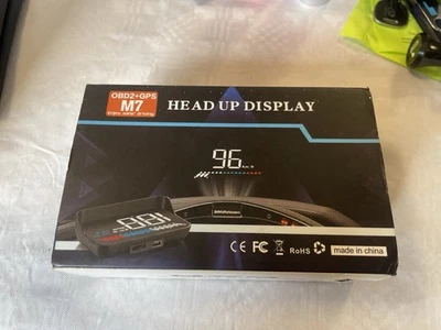Universal Kfz Head Up Display OBD2 + GPS M7 Aufbauinstrument Tacho U/min - Bild 1 von 2
