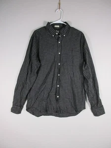 J.Crew Herren Secret Wash Bio Baumwolle Hemd Slim Kariert Langarm Gr. L Schwarz - Bild 1 von 6