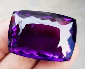 Cojín de amatista púrpura natural 96 quilates corte colgante tamaño piedra preciosa suelta - Imagen 1 de 5