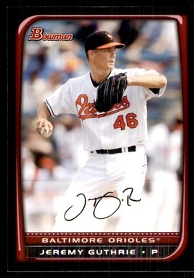 2008 Bowman Jeremy Guthrie Baltimore Orioles #171 - Image 1 of 2