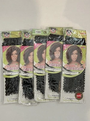5 Pack JANET COLLECTION Mambo Open Loop 4A Bohemian Braid 12” Color 4 - Image 1 of 2