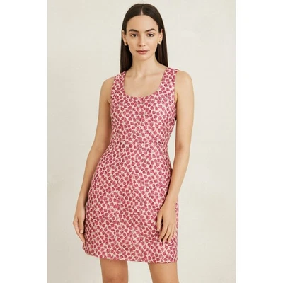 Moschino Cheap Chic floral textured jacquard sheath dress size 10 quiet luxury - Image 1 of 4