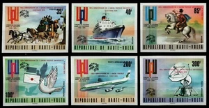 Obervolta 1974 - Mi-Nr. 517-522 B ** - MNH - ungez. / imp - Transport - UPU - Bild 1 von 1