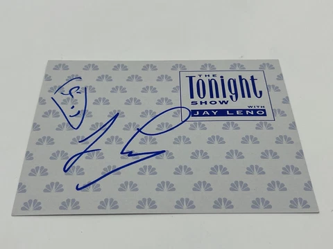 Jay Leno Signed Autograph Tonight Show Index Card PSA DNA *02 Cover