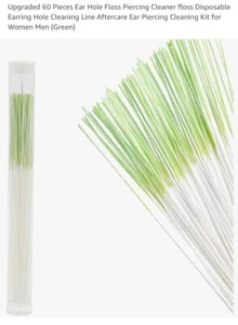 Ear Hole Floss Earrings Hole Cleaner Disposable Piercing Aftercare Cleaning - Picture 1 of 5