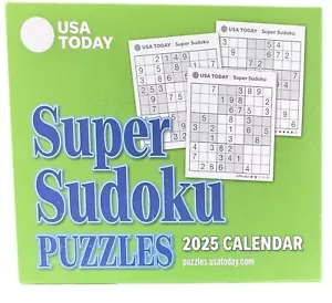 USA Today Super Sudoku 2025 Day-to-day Calendar, Paperback by USA Today, Like... - Picture 1 of 6