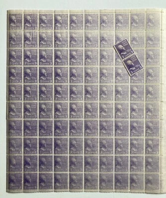 #807 MNH. 1938 Jefferson Prexy, Under Inked Sheet. 3 Cent Presidential - Image 1 of 4