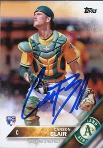 2016 Topps CARSON BLAIR Signed Card auto A'S WHITE SOX autograph RC auto