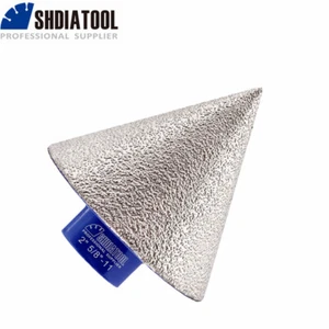 Broca de fresado de cono de diamante de 2"/50 mm brocas de bisel soldadas al vacío cortador de orificios de perforación - Imagen 1 de 10