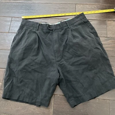 Pantalones Cortos Chinos Informales Bugatchi Uomo Seda Lino Frente Plano Para Hombre Talla 38 🩳 Foto 1 de 4