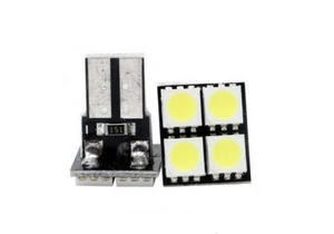 Ampoules W5W T10 Veilleuses LED 6000K BLANC XENON 4 SMD Canbus 12V - Foto 1 di 1