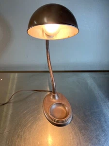 Posacenere lampada collo d'oca scrivania vintage metà secolo fresco bella lavoro luce ufficio - Foto 1 di 7