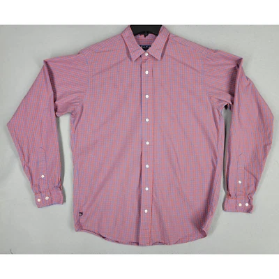 Camisa Brooks Brothers Niño’s XL Algodón Azul Naranja Vestido a Cuadros Abotonado Niños Foto 1 de 4