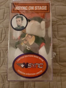 NSYNC Chris on stage BEAR Limited Edition Collectable Rare Bear New, cracked box - Picture 1 of 6