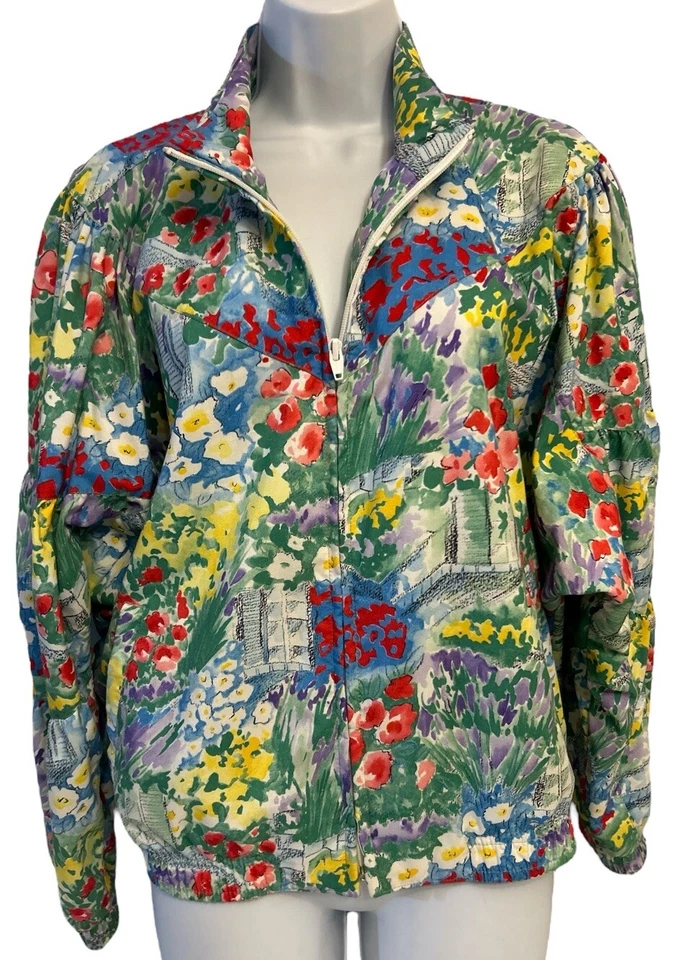 Vtg TAIL Jacket Women’s Size M Retro Rainbow Tennis Vtg Windbreaker 90s - Image 1 of 4