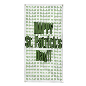 Vertical Vinyl Banner Multiple Sizes Happy St Patrick's Day Irish Luck Outdoor - Picture 1 of 6