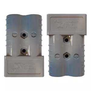 350 Amp Genuine Anderson Plugs Grey x 2 inc Terminals 350 amp Grey Connector - Picture 1 of 7